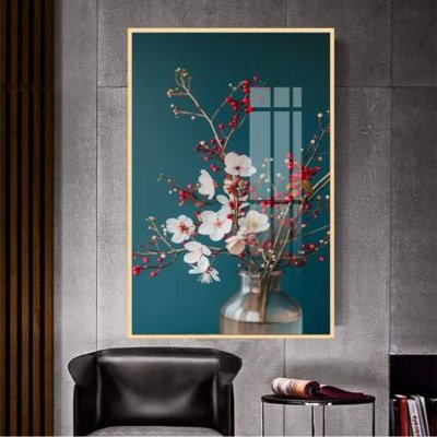 File tranh gốc in trần nhà File gốc in bộ tranh decor treo tường đẹp hoa 5d DC3092 3D