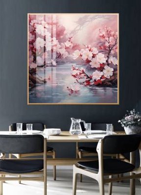 File gốc File gốc in bộ tranh decor treo tường đẹp hoa 5d DC3101 (in tráng gương) nghệ thuật