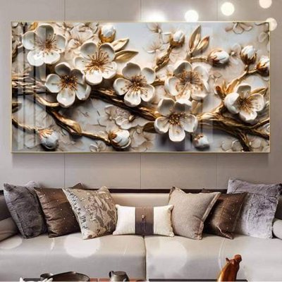 File gốc File gốc in bộ tranh decor treo tường đẹp hoa 5d DC3113 (trang trí) cho phòng khách