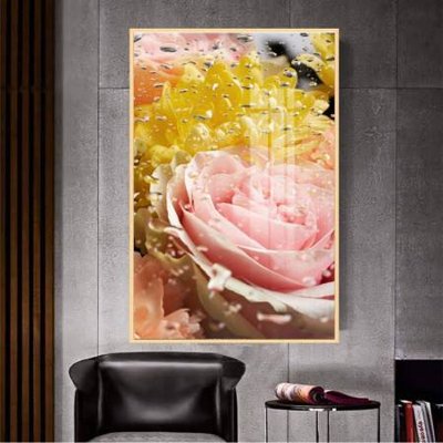 File gốc File gốc in bộ tranh decor treo tường đẹp hoa 5d DC3145 (in tráng gương) nghệ thuật