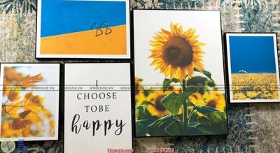 Ảnh gốc Tranh hoa hướng dương DC319 (độ nét cao) in mica