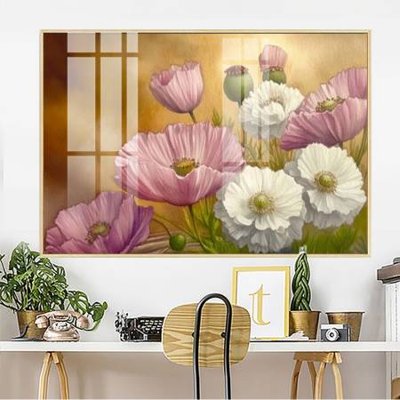 File tranh File gốc in bộ tranh decor treo tường đẹp hoa 5d DC3245 (ảnh gốc) không bị mờ