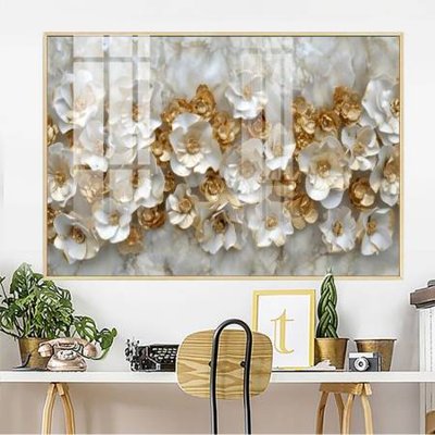 Download file gốc File gốc in bộ tranh decor treo tường đẹp hoa 5d DC3250 (in lụa) hoa lá