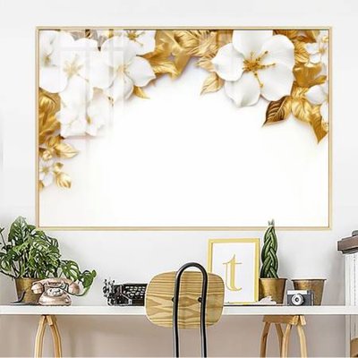 File tranh File gốc in bộ tranh decor treo tường đẹp hoa 5d DC3292 (bản gốc) in lụa 3D
