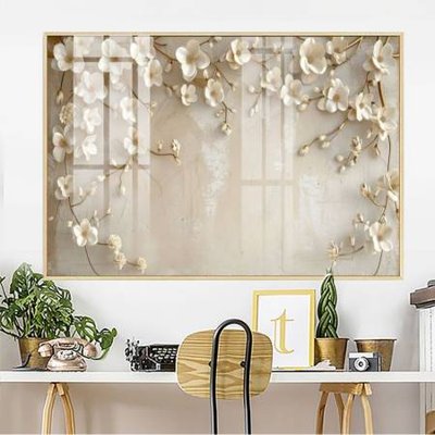 File tranh File gốc in bộ tranh decor treo tường đẹp hoa 5d DC3301 (gốc) phong cách tối giản