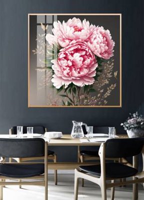 File gốc File gốc in bộ tranh decor treo tường đẹp hoa 5d DC3350 (in tráng gương) ốp tường