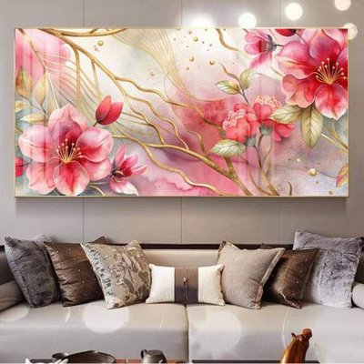 Download file File gốc in bộ tranh decor treo tường đẹp hoa 5d DC3487 (gốc) in mica bàn thờ