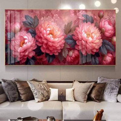 File tranh gốc File gốc in bộ tranh decor treo tường đẹp hoa 5d DC3567 chủ đề hiện đại