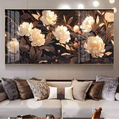 File tranh File gốc in bộ tranh decor treo tường đẹp hoa 5d DC3571 (gốc) in vải canvas