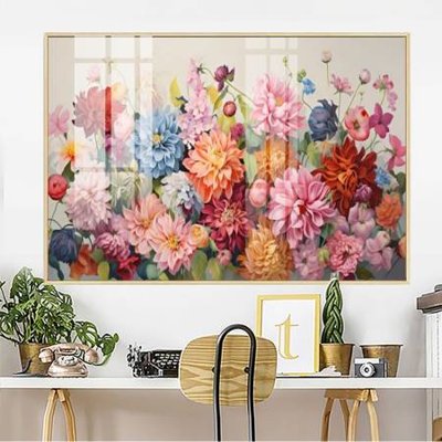 File tranh PSD File gốc in bộ tranh decor treo tường đẹp hoa 5d DC3734 chất lượng cao