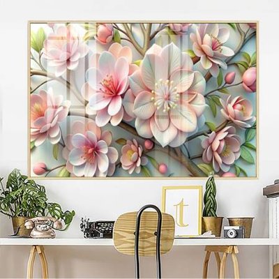 Mua file tranh gốc File gốc in bộ tranh decor treo tường đẹp hoa 5d DC3770 tại Filetranh.com