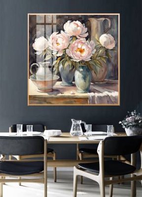 File tranh File gốc in bộ tranh decor treo tường đẹp hoa 5d DC3824 (file gốc) chuẩn màu in