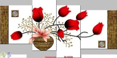 Ảnh gốc Tranh treo hiện đại DC391 (nét căng) in mica