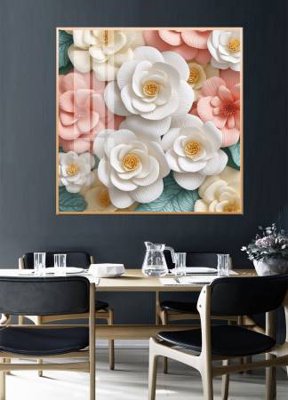 Hình ảnh file gốc File gốc in bộ tranh decor treo tường đẹp hoa 5d DC3914 (chất lượng cao)