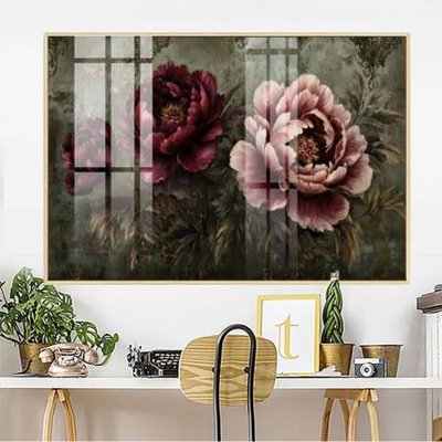 File in mica File gốc in bộ tranh decor treo tường đẹp hoa 5d DC4030 (bản gốc) làm vách ngăn