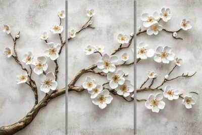 Tải file File gốc in bộ tranh decor treo tường đẹp hoa 5d DC4069 (ảnh gốc) in gạch 3D