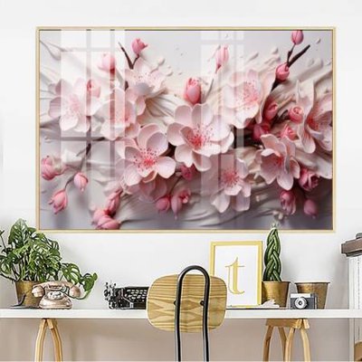 File gốc File gốc in bộ tranh decor treo tường đẹp hoa 5d DC4101 (in tráng gương) sang trọng