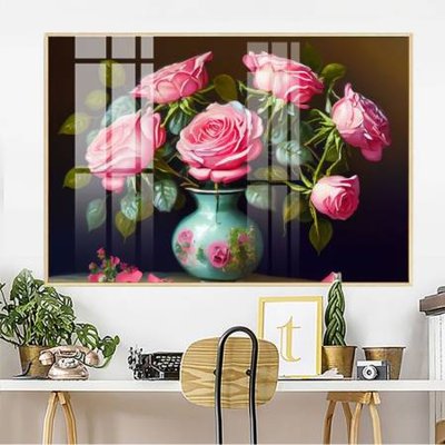 File in trần File gốc in bộ tranh decor treo tường đẹp hoa 5d DC4137 (file gốc) xuyên sáng
