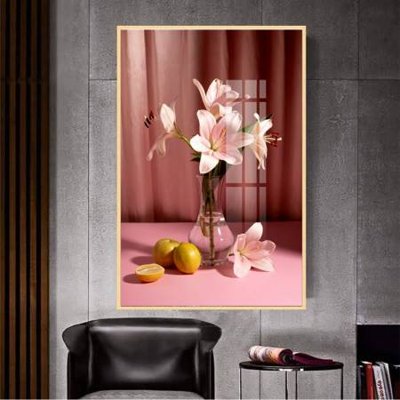 File gốc File gốc in bộ tranh decor treo tường đẹp hoa 5d DC4142 (in tráng gương) sang trọng