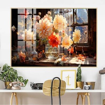 Download file File gốc in bộ tranh decor treo tường đẹp hoa 5d DC4184 (gốc) in mica cao cấp
