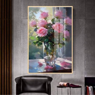 File gốc File gốc in bộ tranh decor treo tường đẹp hoa 5d DC4220 (in mica) cắt laser