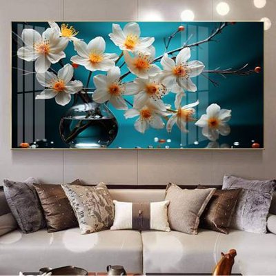 File gốc File gốc in bộ tranh decor treo tường đẹp hoa 5d DC4347 (trang trí) phòng ngủ