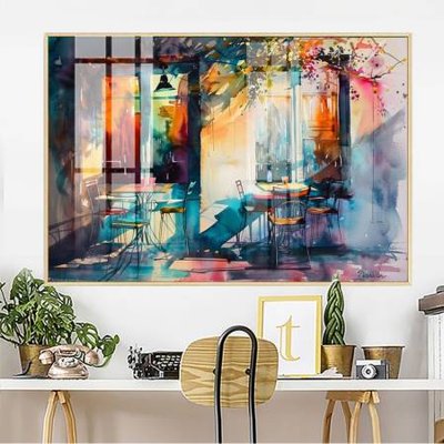 File tranh File gốc in bộ tranh decor treo tường đẹp hoa 5d DC4355 (gốc) chủ đề thành phố