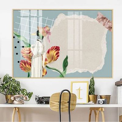 Download file gốc File gốc in bộ tranh decor treo tường đẹp hoa 5d DC4378 (in lụa) nghệ thuật