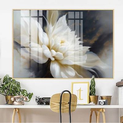 File tranh File gốc in bộ tranh decor treo tường đẹp hoa 5d DC4452 (gốc) in trên kính