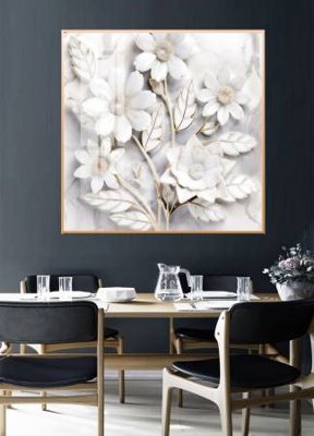 File tranh File gốc in bộ tranh decor treo tường đẹp hoa 5d DC4460 (file gốc) chủ đề phong thủy