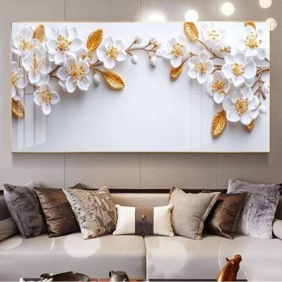 File tranh gốc File gốc in bộ tranh decor treo tường đẹp hoa 5d DC4467 (bản quyền) độc đáo