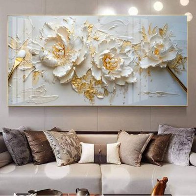 Hình ảnh file gốc in lụa File gốc in bộ tranh decor treo tường đẹp hoa 5d DC4469