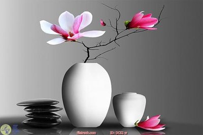 File in ấn Tranh bình hoa lan DC52 (bản gốc) từ file gốc