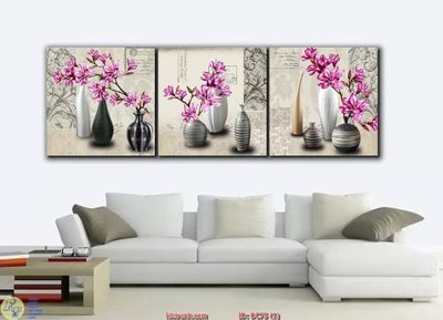 Tải file Tranhbộ ba bình ha tím DC75 (gốc) làm tranh trang trí
