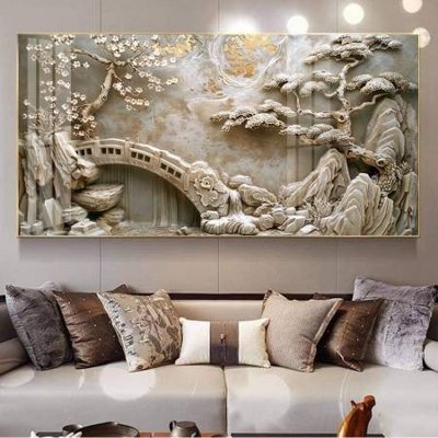 Mua file gốc File gốc file tranh phù điêu 5d treo tường cực đẹp DK4594 (in ấn) tại Filetranh.com