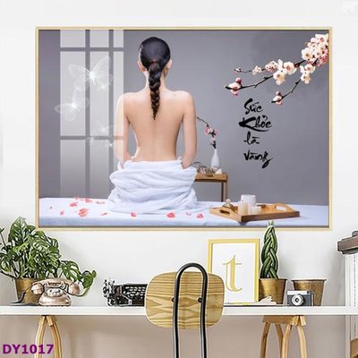 File tranh gốc Tranh trang trí đông y dưỡng sinh spa môi mi DY1017 (bản quyền) độc đáo