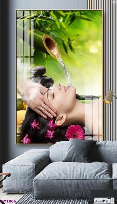 File gốc Tranh trang trí đông y dưỡng sinh spa môi mi DY1066 (trang trí) phòng làm việc