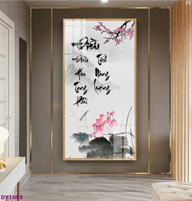 File gốc Tranh trang trí đông y dưỡng sinh spa môi mi DY1093 (in lụa) họa tiết 3D