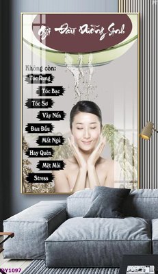 File ảnh Tranh trang trí đông y dưỡng sinh spa môi mi DY1097 (gốc) cho trang trí nhà hàng