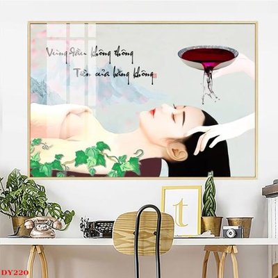 Download file Tranh trang trí đông y spa môi mi DY220 (gốc) cho xưởng in