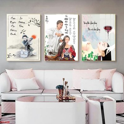 Ảnh gốc Tranh trang trí đông y spa môi mi DY228 (độ nét cao) in tráng gương