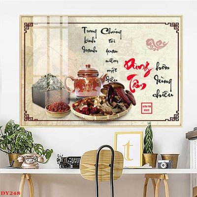 File tranh Tranh trang trí đông y spa môi mi DY248 (gốc) chủ đề tĩnh vật