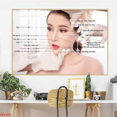 File gốc Tranh trang trí đông y spa môi mi DY251 (in lụa) trang trí tường