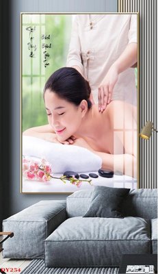 File gốc Tranh trang trí đông y spa môi mi DY254 (chủ đề hiện đại) trang trí