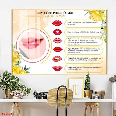 Tải file Tranh trang trí đông y spa môi mi DY259 (ảnh gốc) in gạch men