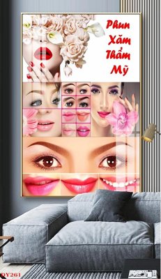 Tải về hình ảnh gốc Tranh trang trí đông y spa môi mi DY261 sắc nét
