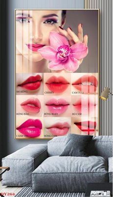 File gốc Tranh trang trí đông y spa môi mi DY264 (in lụa) tranh thuận buồm