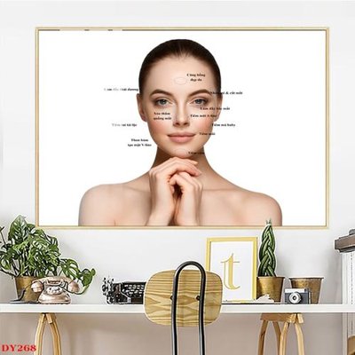 File tranh gốc Tranh trang trí đông y spa môi mi DY268 chủ đề hiện đại