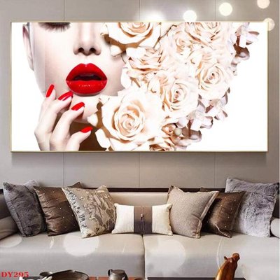 File tranh gốc Tranh trang trí đông y spa môi mi DY295 chủ đề hiện đại