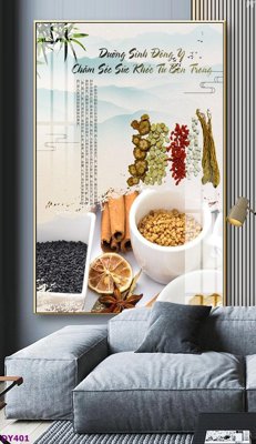 Hình ảnh file gốc Tranh trang trí đông y dưỡng sinh spa môi mi DY401 cho in UV